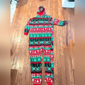 Adult Holiday Print Snowman Fleece One Piece Pajamas - By Children's Place XXL
